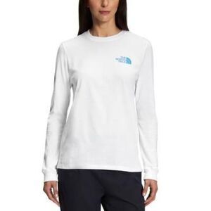 The North Face Crew-Neck Long-Sleeve T-Shirt - Tnf White/apricot Ice Dye Ombre F